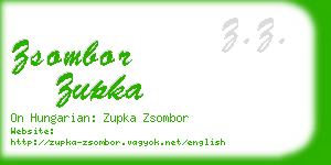 zsombor zupka business card